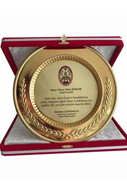 Tabak plaket gold